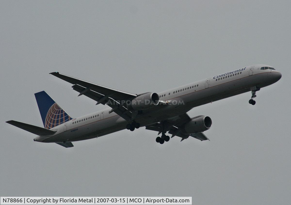 N78866, 2002 Boeing 757-33N C/N 32591, Continental