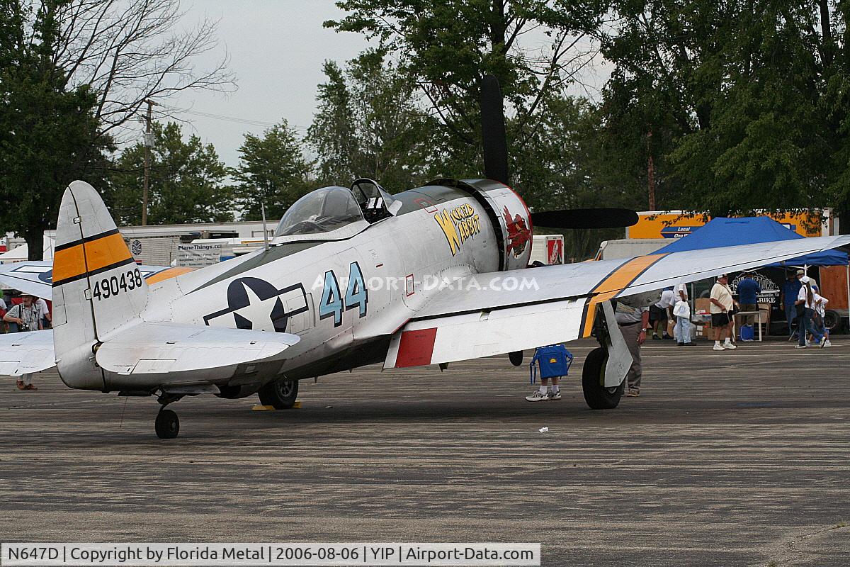 N647D, 1944 Republic P-47D Thunderbolt C/N 8955583, P-47