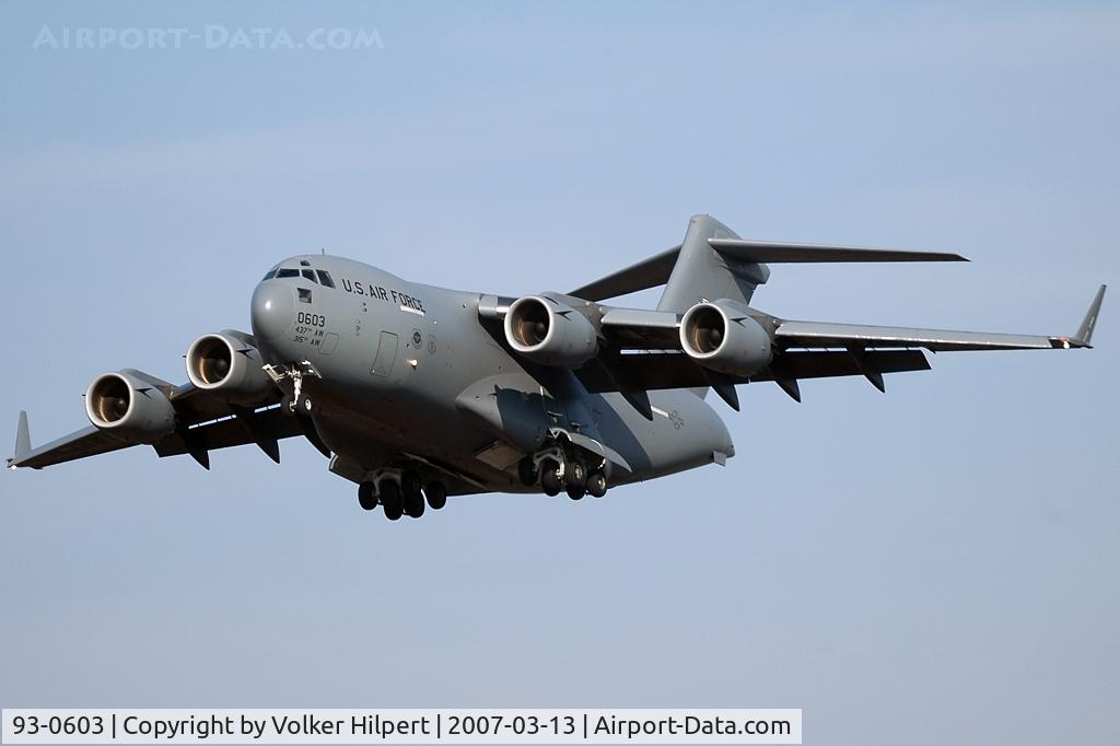 93-0603, McDonnell Douglas C-17A Globemaster III C/N F-22/P-19, Boeing C-17A Globemaster III