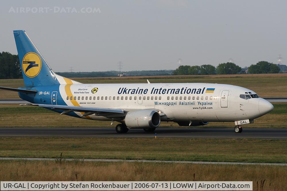 UR-GAL, 1988 Boeing 737-341 C/N 24275, Rolling for takeoff.