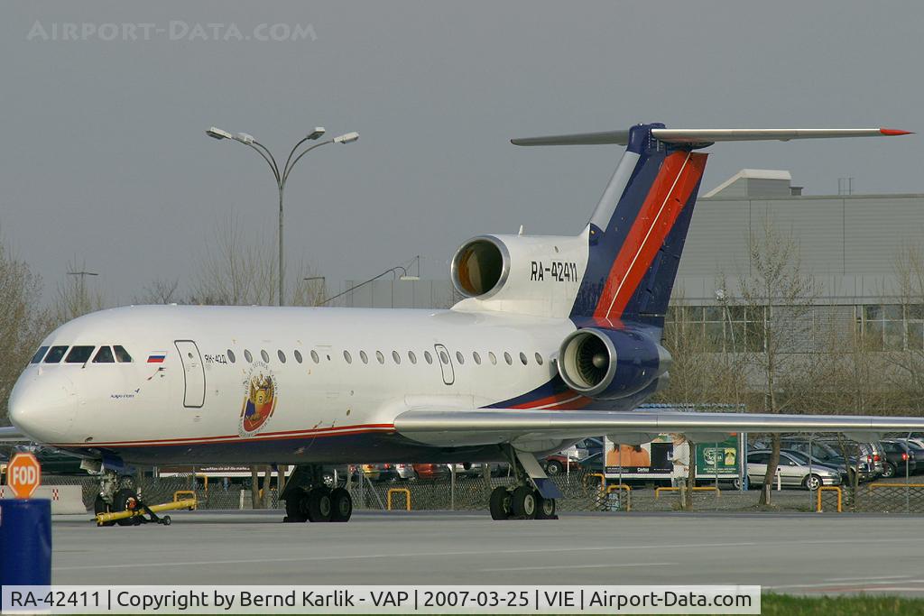 RA-42411, 1992 Yakovlev Yak-42D C/N 4520421219043, Rosoboronexport - Russian Defence Export Yakovlev Yak-42D