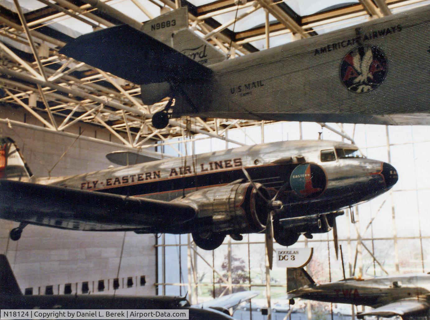 N18124, 1937 Douglas DC-3-201 C/N 2000, This venerable DC-3-201 (c/n 2000) flew more than 60,000 hours before earning retirement at the National Air and Space Museum.