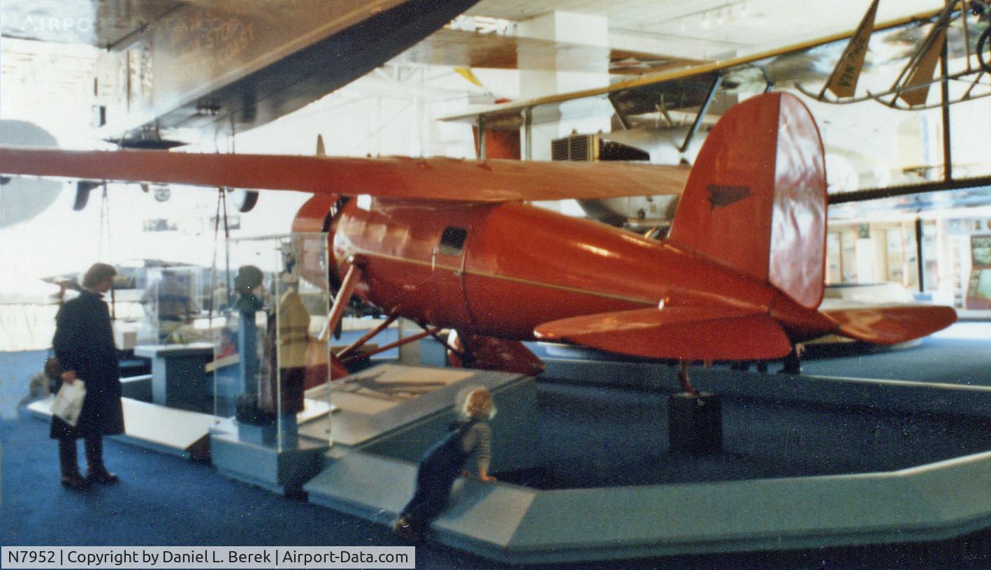 N7952, 1971 Grumman-Schweizer G-164A C/N 831, Amelia Earhart used this Lockheed Vega 5B on her pioneering solo flight across the Atlantic in 1932.  It is now on display at the National Air & Space Museum.