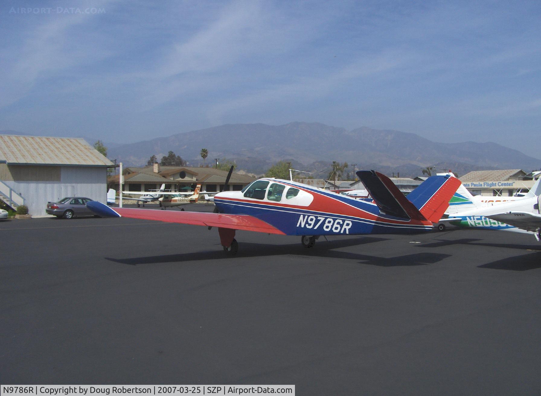 N9786R, 1960 Beech M35 Bonanza C/N D-6299, 1960 Beech M35 BONANZA, Continental IO-470-C 250 Hp