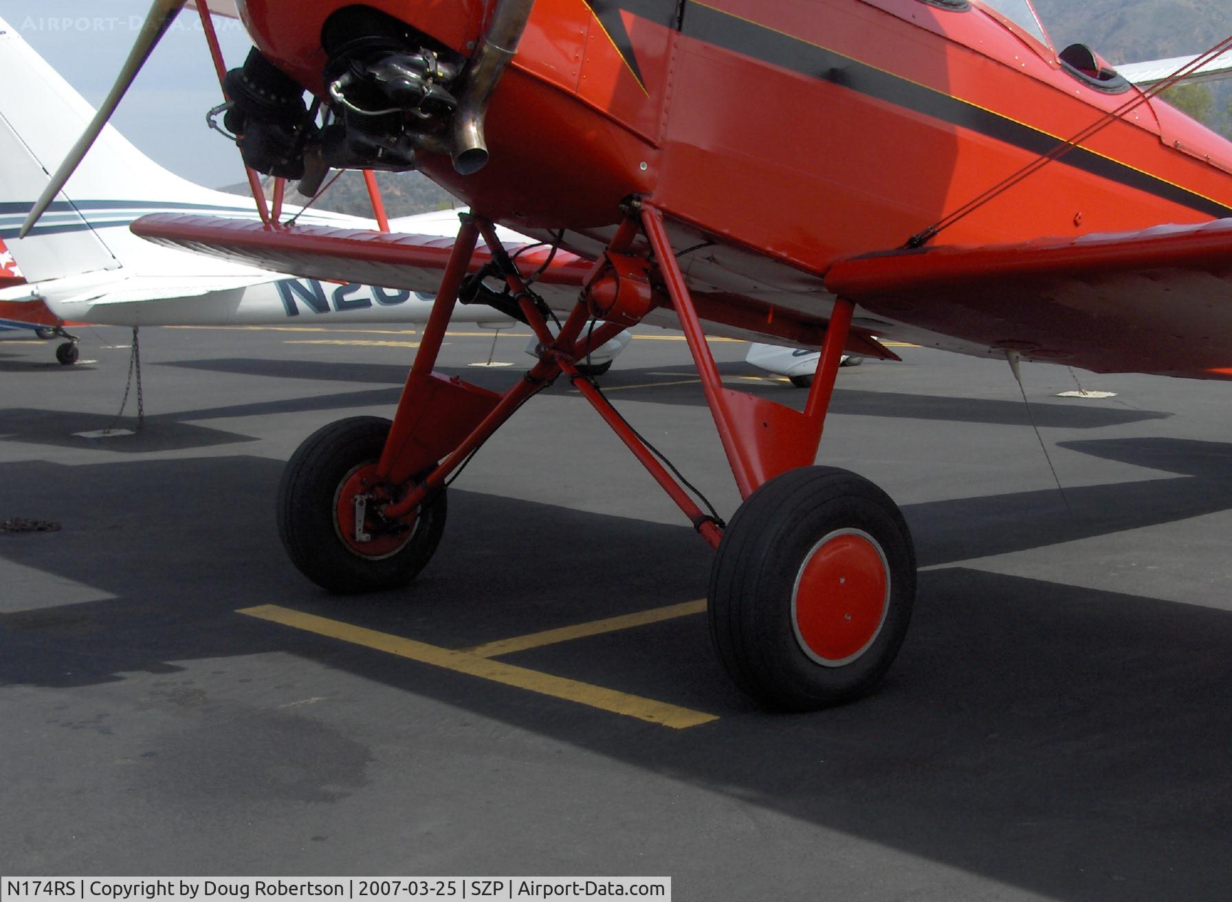 N174RS, 1936 Fleet 7B C/N 62, 1937 Fleet 7B, Kinner 5B 125 hp 5 cylinder radial engine, landing gear