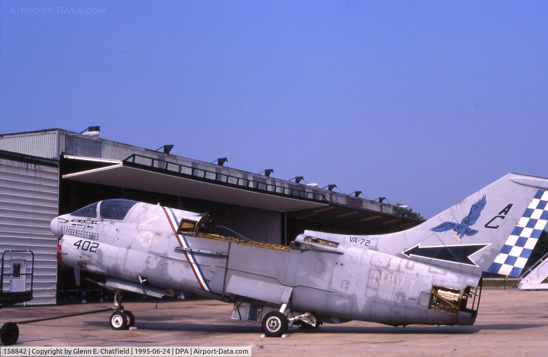 158842, LTV A-7E Corsair II C/N E-398, A-7 newly arrived at the Air Classics Museum