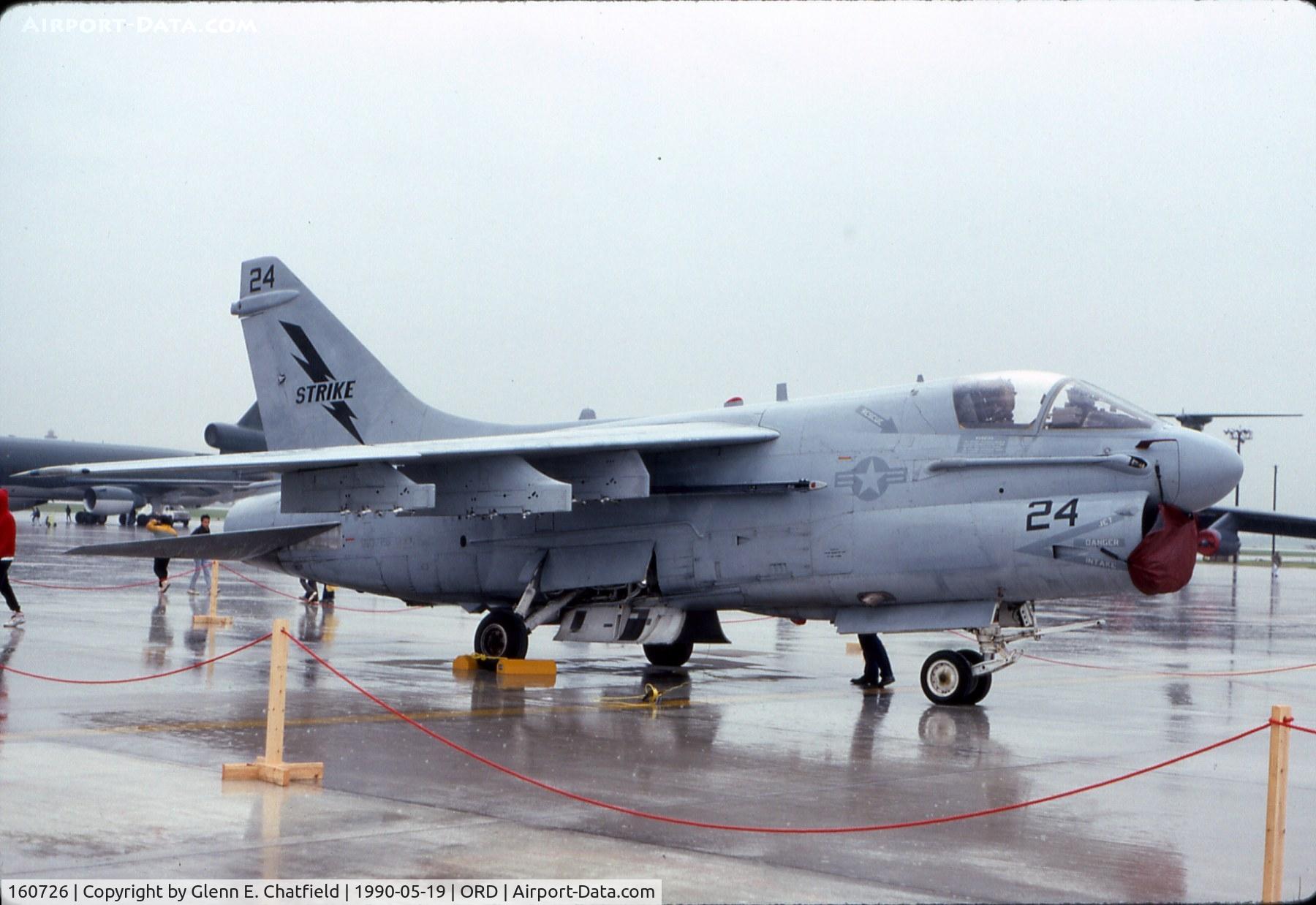160726, LTV A-7E Corsair II C/N E-559, Open house at the ANG ramp, in heavy rain