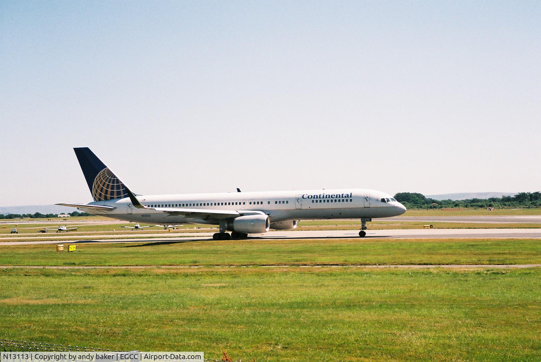 N13113, 1995 Boeing 757-224 C/N 27555, coa B757 taxing out for takeoff shot taken from AVP.