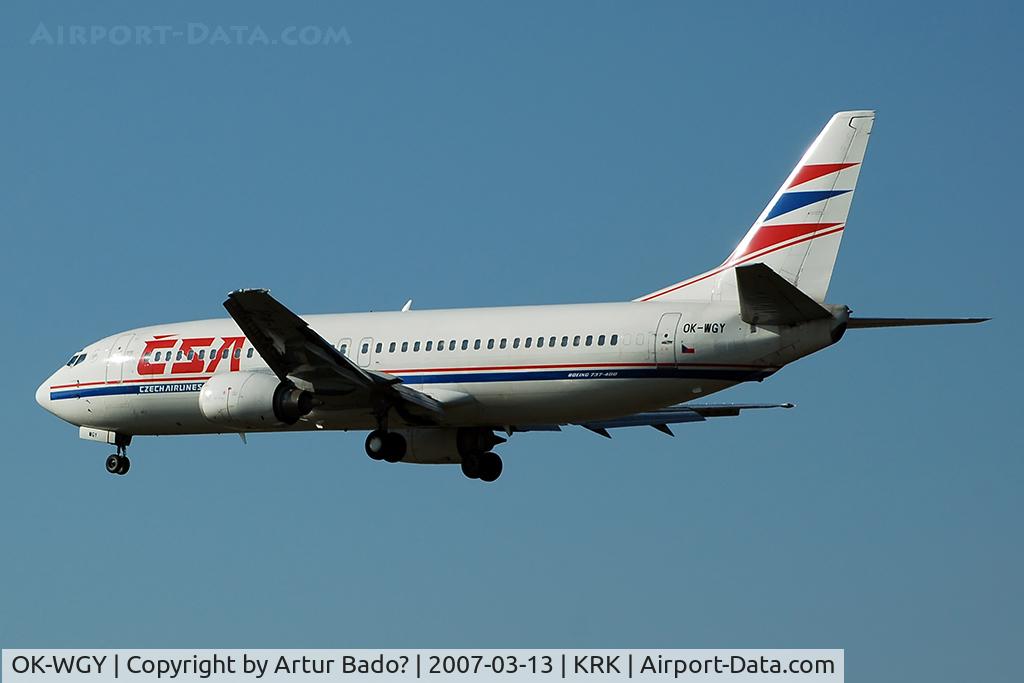 OK-WGY, 1991 Boeing 737-436 C/N 25839, CSA