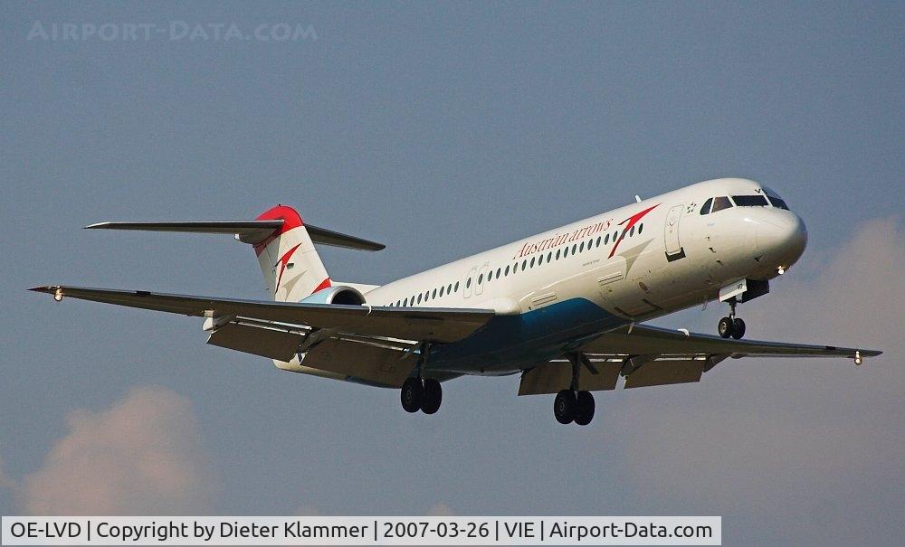OE-LVD, 1994 Fokker 100 (F-28-0100) C/N 11515, Austrian Fokker 28-0100