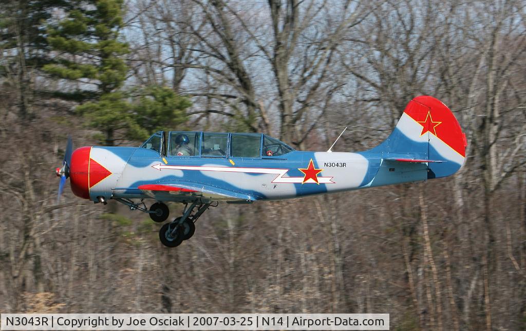 N3043R, 1983 Yakovlev (Aerostar) Yak-52 C/N 833711, Taking off from the Flying W