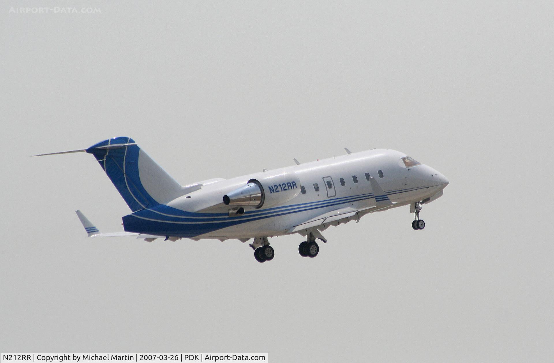 N212RR, 1997 Canadair Challenger 604 (CL-600-2B16) C/N 5336, Departing PDK for parts unknown!