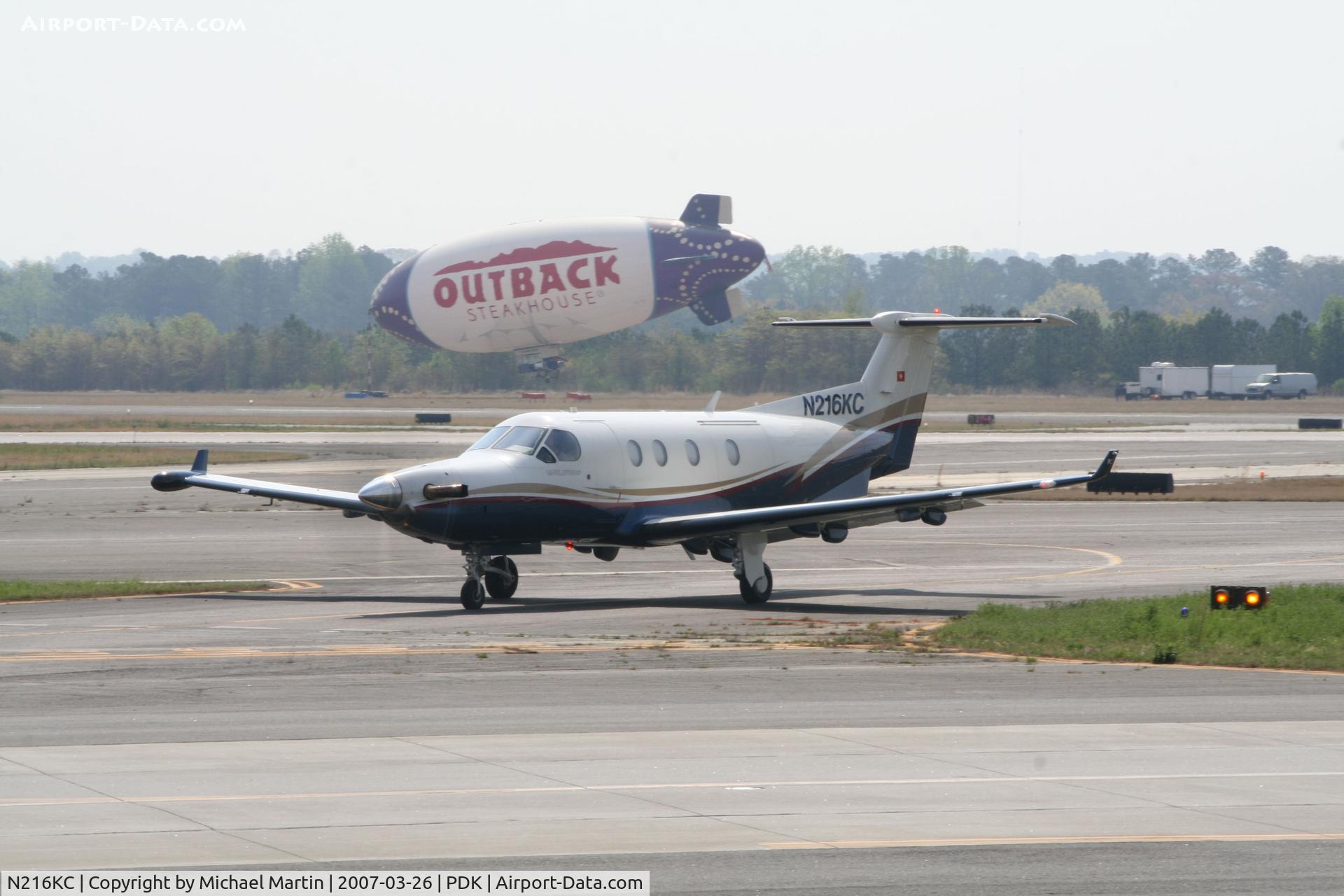 N216KC, 1998 Pilatus PC-12/45 C/N 216, Taxing to Epps Air Service