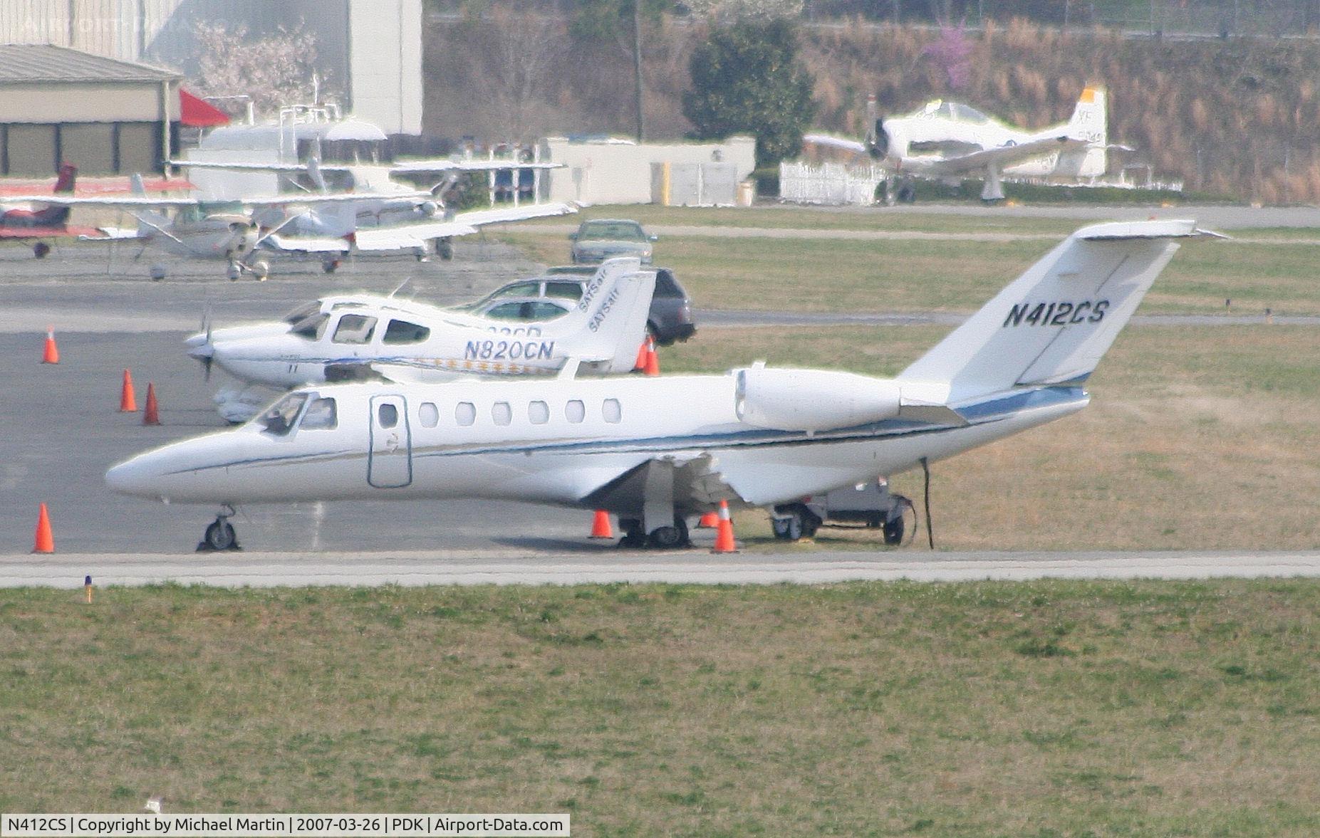 N412CS, 2006 Cessna 525B CitationJet CJ3 C/N 525B0059, Tied down @ Signature Flight Support
