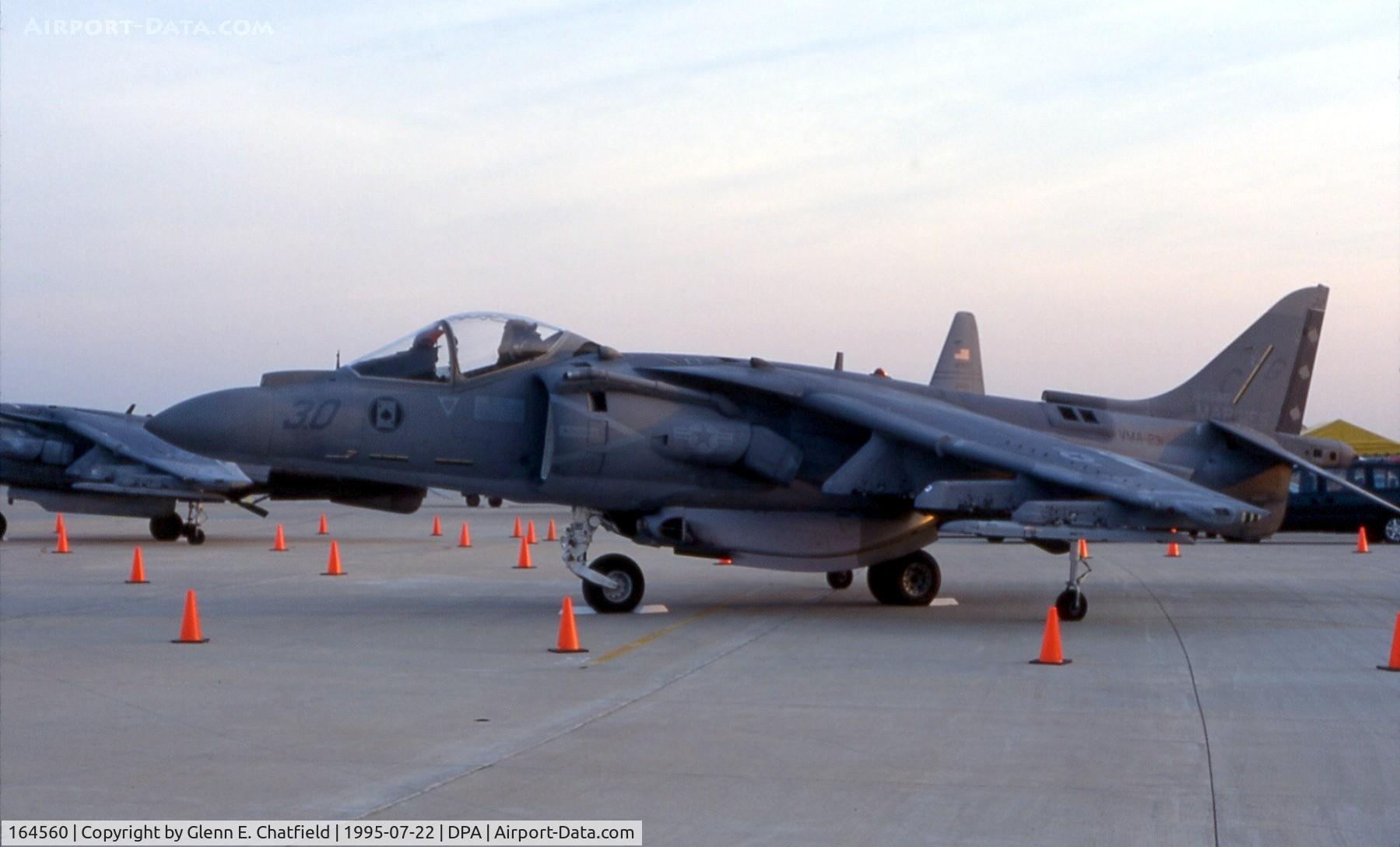 164560, McDonnell Douglas AV-8B+ Harrier II C/N 245, Early morning waiting for the show