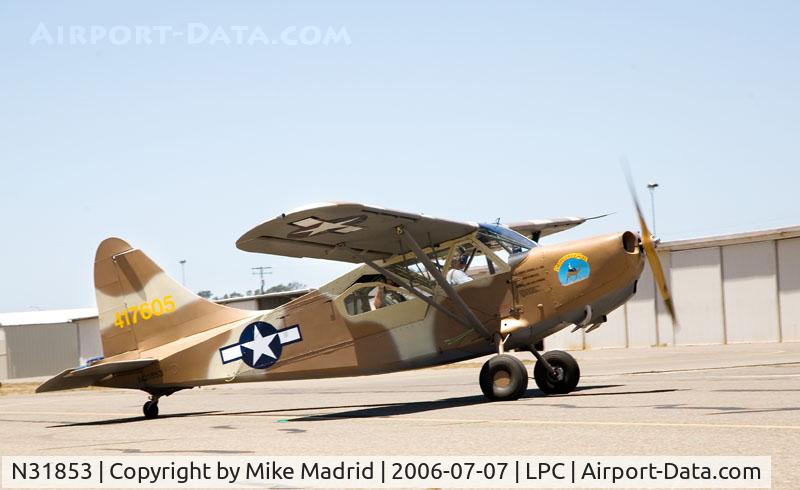 N31853, 1944 Stinson L-5E Sentinel C/N 44-17605, Cub Fly In Lompoc Calif 2006