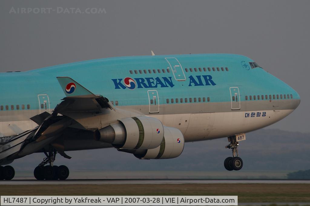 HL7487, 1992 Boeing 747-4B5 C/N 26393, Korean Air Boeing 747-400