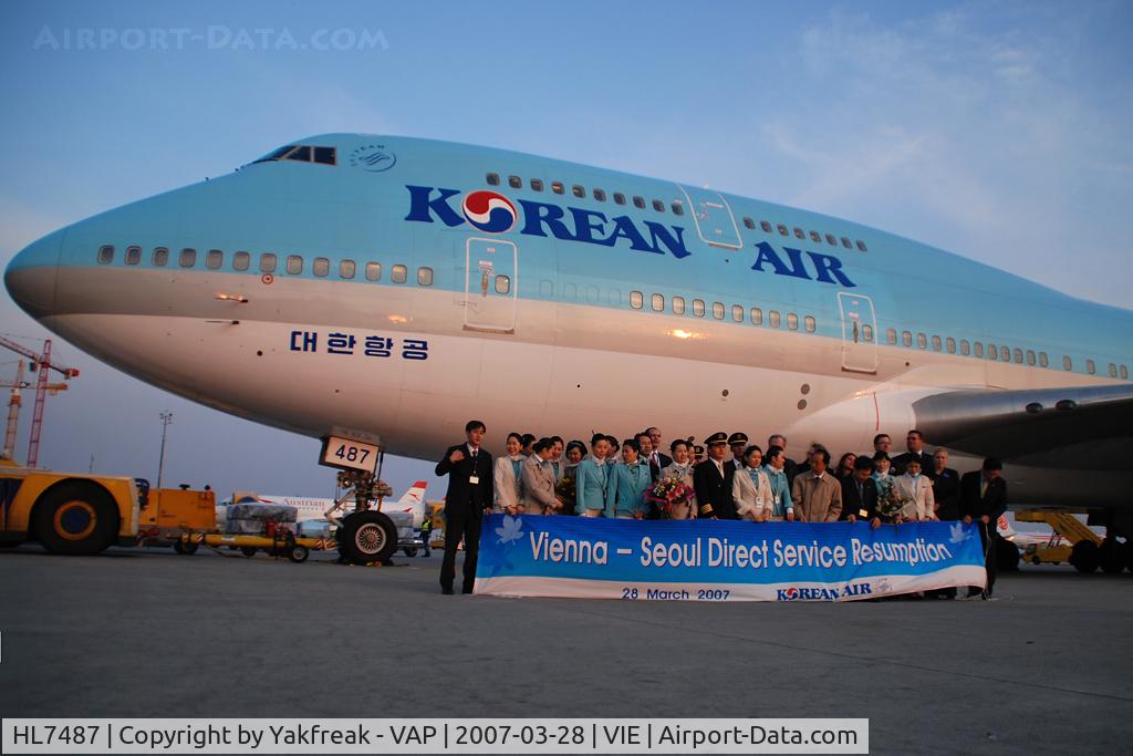 HL7487, 1992 Boeing 747-4B5 C/N 26393, Korean Air Boeing 747-400