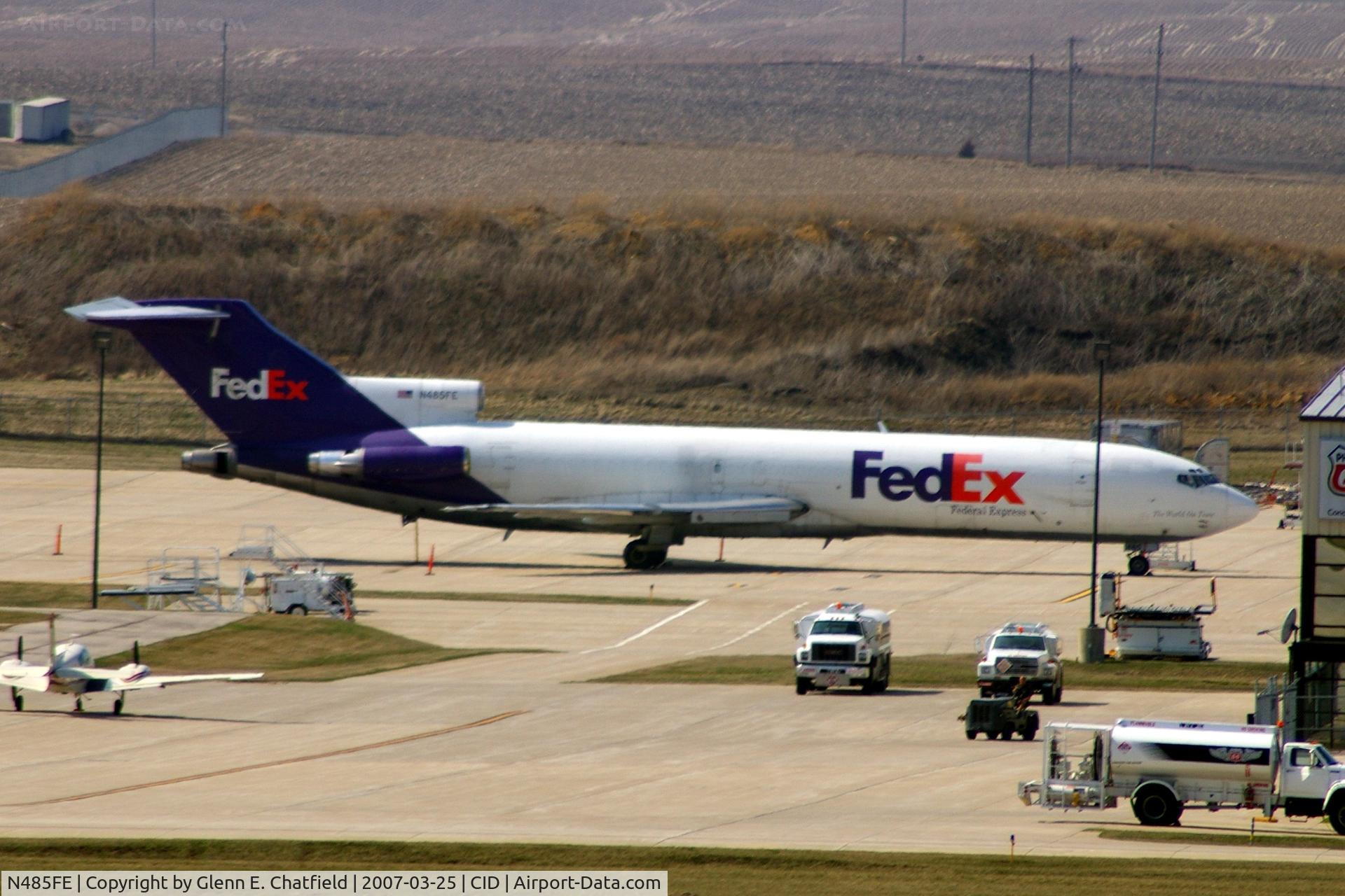 N485FE, 1978 Boeing 727-227 C/N 21488, Parked on the Fed Ex ramp, seen from over a mile away