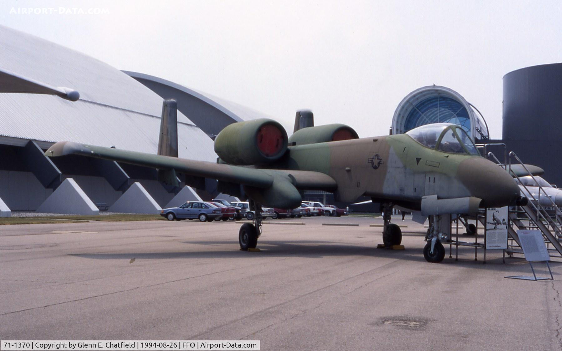 71-1370, 1971 Fairchild Republic YA-10A Thunderbolt II C/N 02 (Prototype), YA-10A at the National Museum of the U.S. Air Force.  Now displayed at Langley AFB, VA