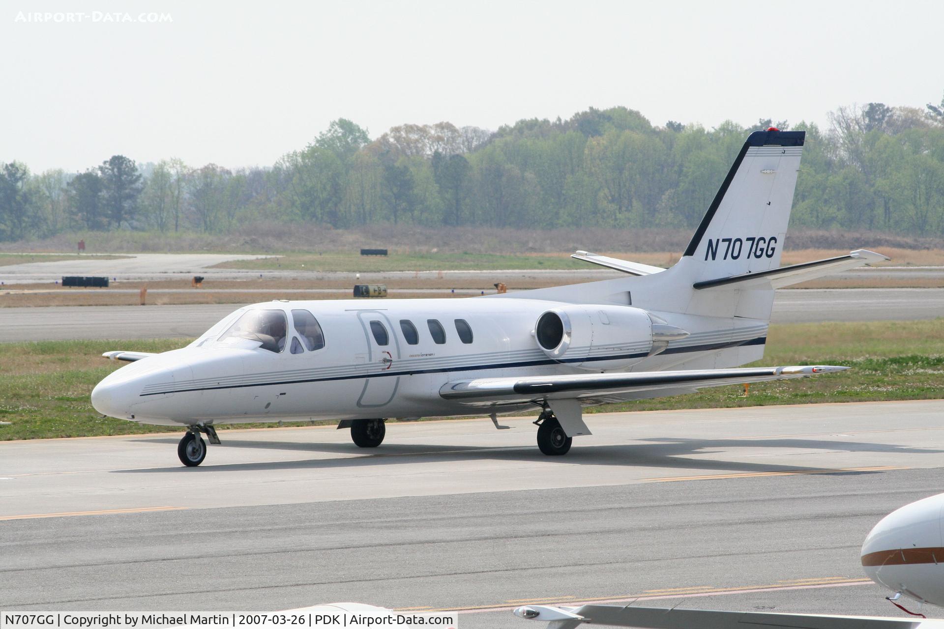 N707GG, 1979 Cessna 501 Citation I/SP C/N 501-0108, Taxing to Epps Air Service