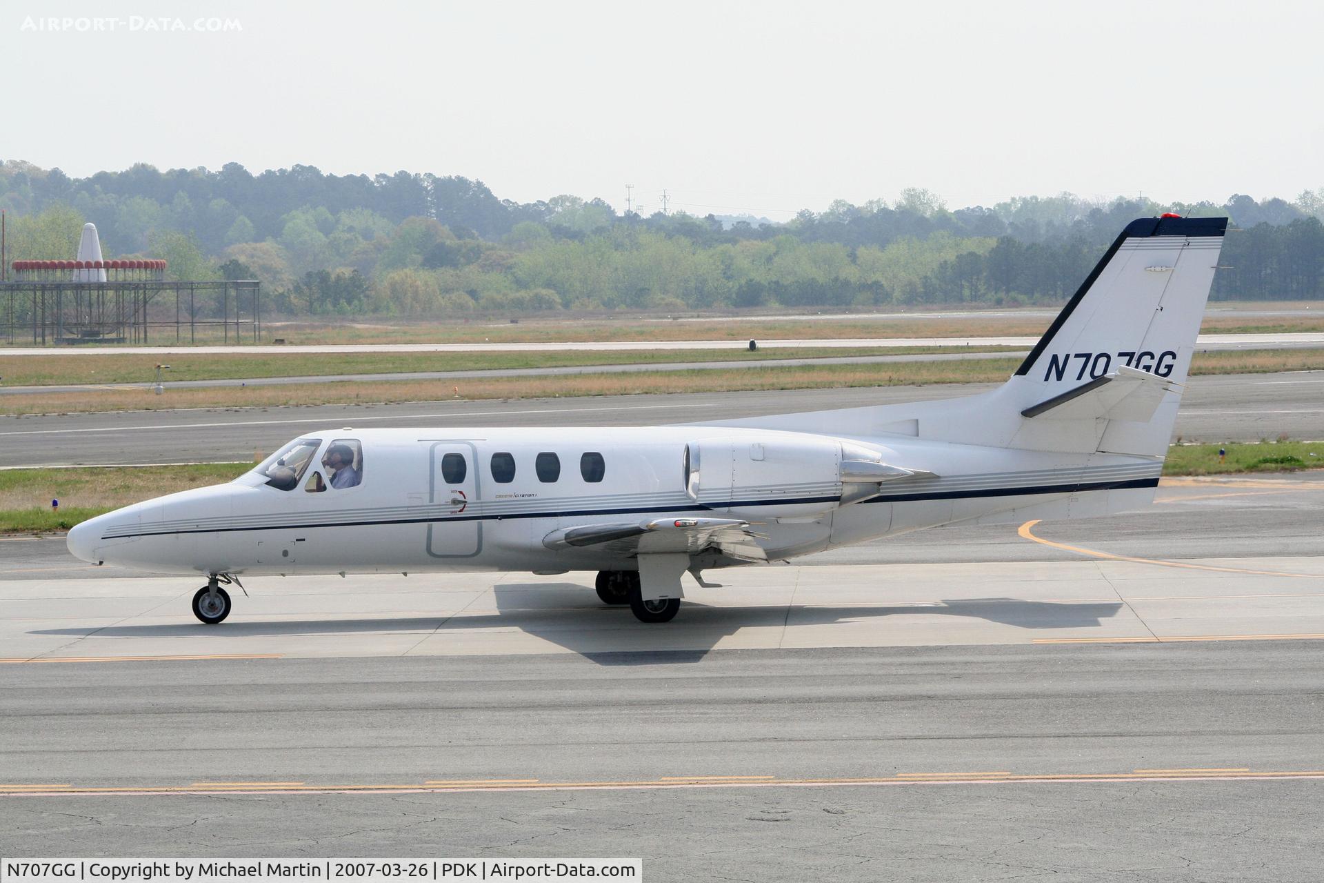 N707GG, 1979 Cessna 501 Citation I/SP C/N 501-0108, Taxing to Epps Air Service