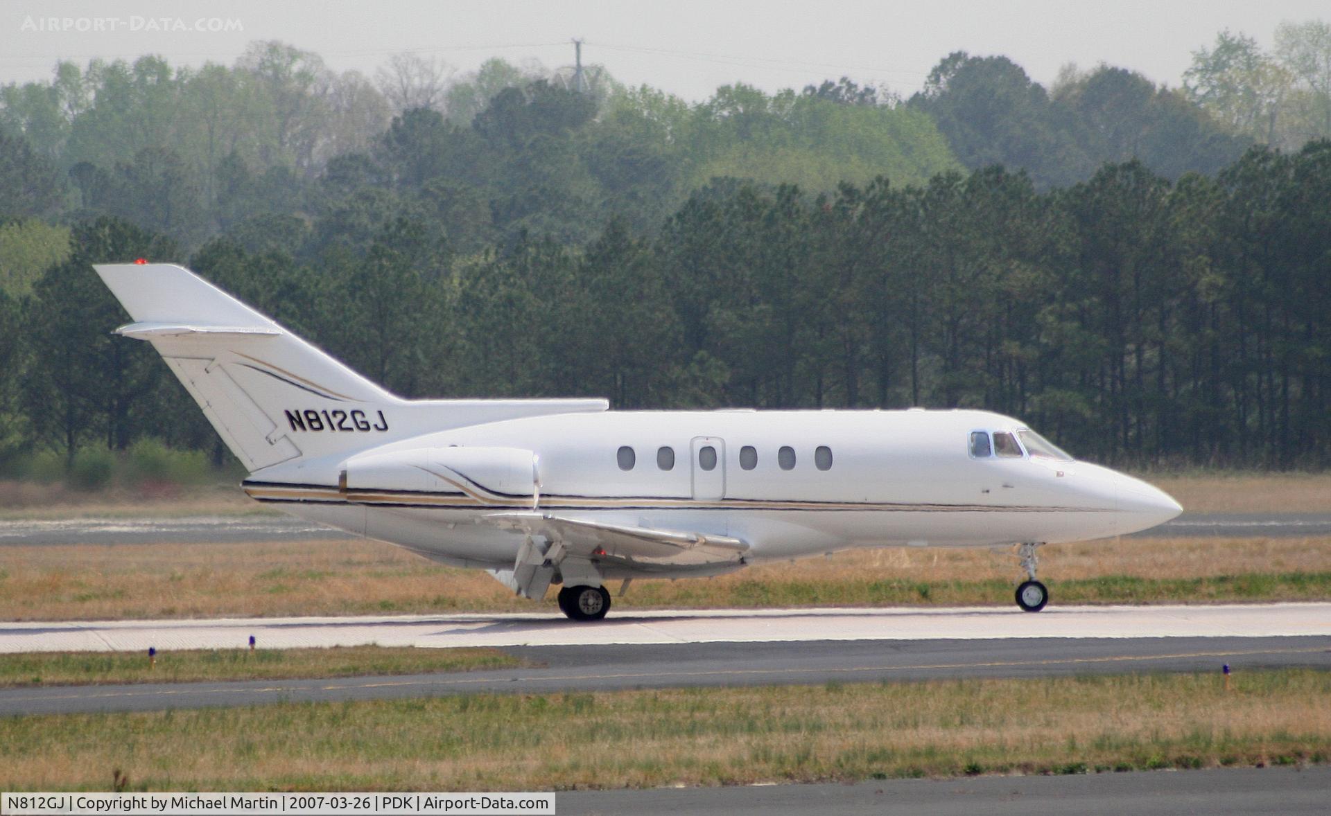 N812GJ, 1988 British Aerospace BAe.125 Series 800A C/N 258112, Landing Runway 20L