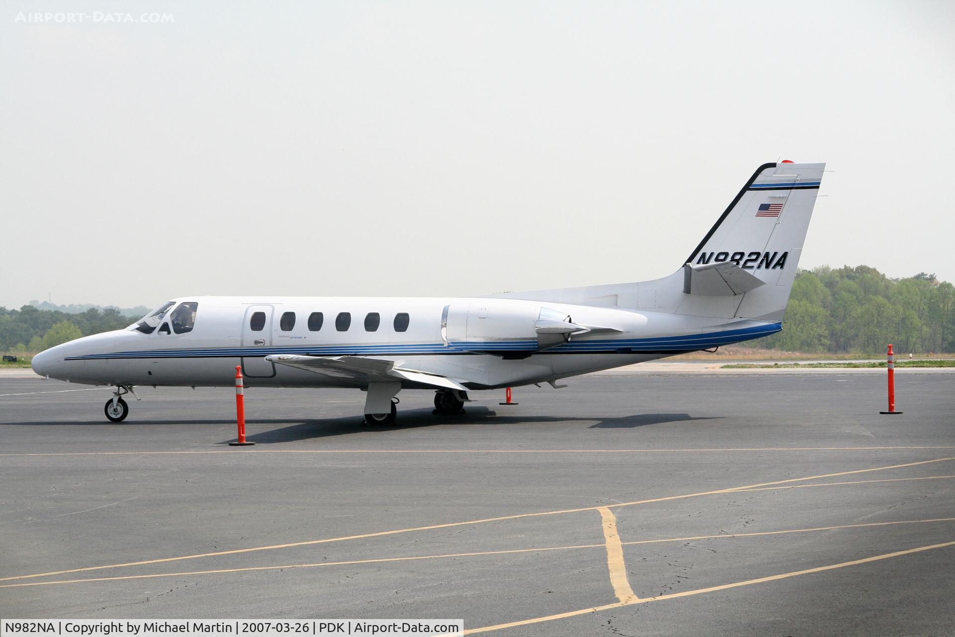N982NA, 1982 Cessna 550 C/N 550-0345, Tied down @ Mercury Air Center