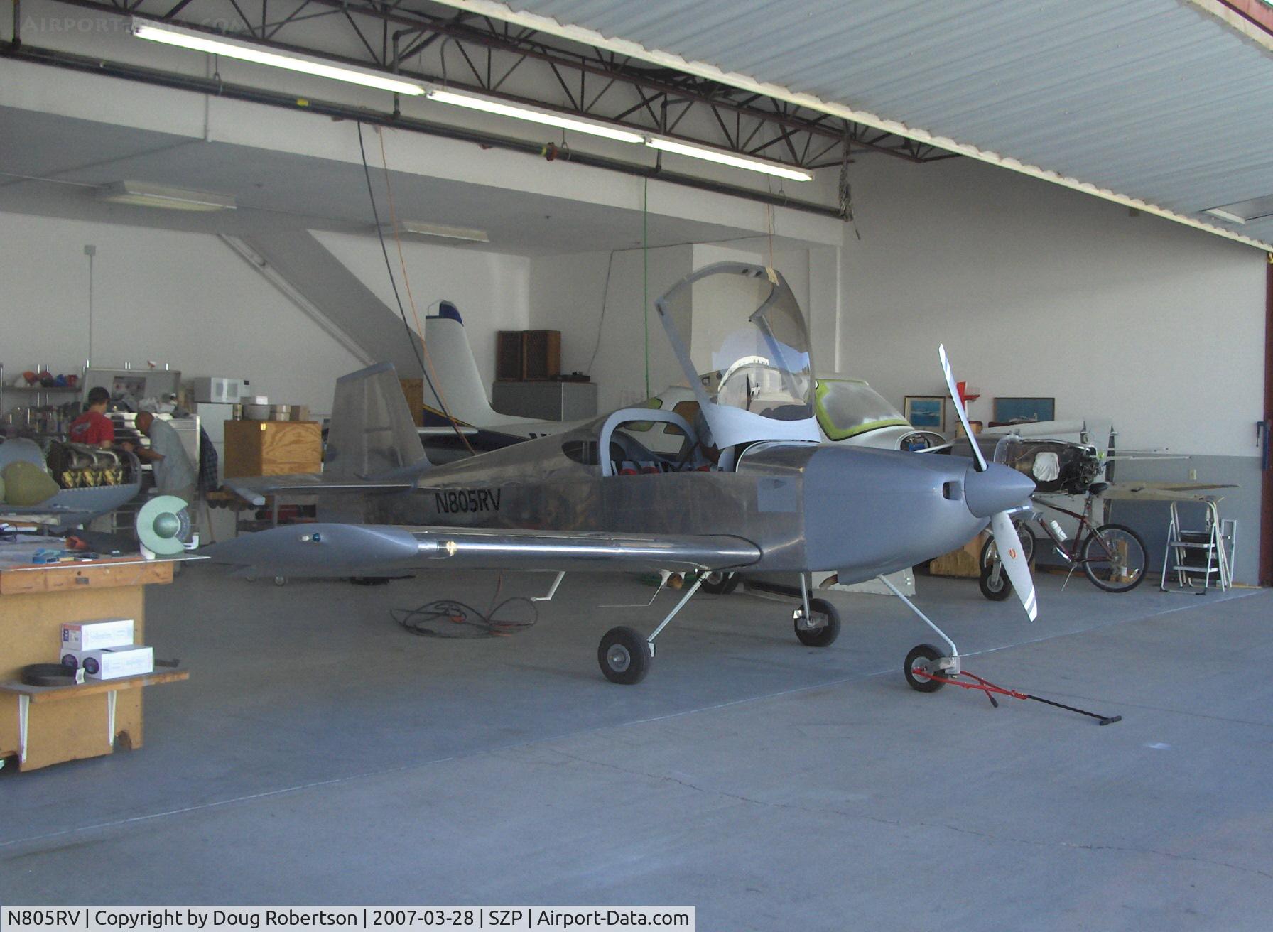 N805RV, 2007 Vans RV-6A C/N 25686, 2007 Dierenfeld VAN's RV-6A, Lycoming Aero Sport IO-390-X 210 Hp, cowled. FAA inspected/certification 2007-03-16