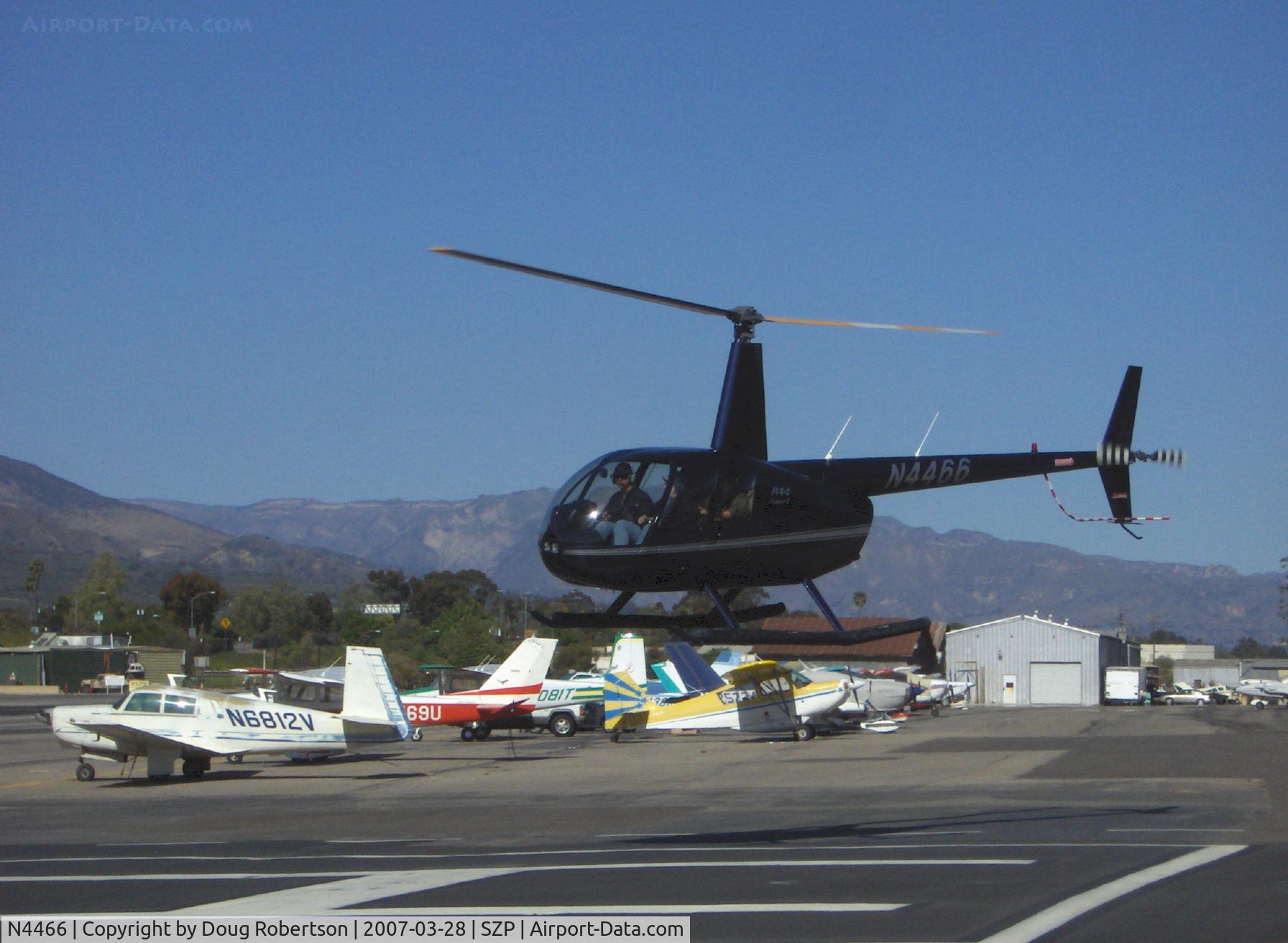 N4466, 2004 Robinson R44 II C/N 10374, 2004 Robinson R44 CLIPPER II  w/pop-out floats, Lycoming IO-540 260 hp derated to 225 Hp for takeoff, 205 hp continuous, hover