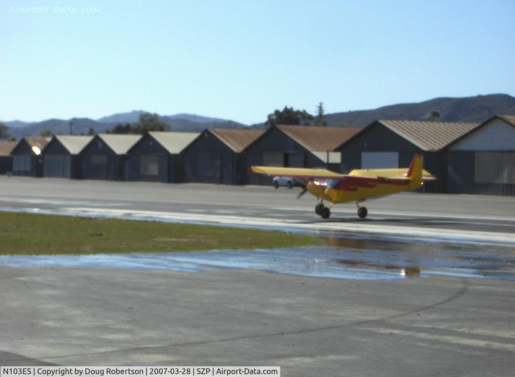 N103ES, 2005 Zenair CH-701SP C/N 7-9728, 2005 Vaillancort Zenair STOL CH701-SP 'Sky Jeep', Rotax 912 100 Hp, landing roll Rwy 22