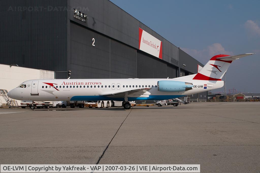 OE-LVM, 1991 Fokker F100 (F-28-0100) C/N 11361, AUstrian Arrows Fokker 100