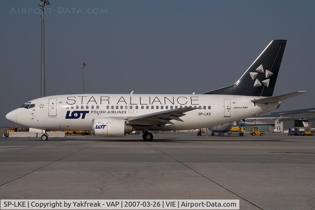 SP-LKE, 1993 Boeing 737-55D C/N 27130, LOT Boeing 737-500 Star Alliance colors