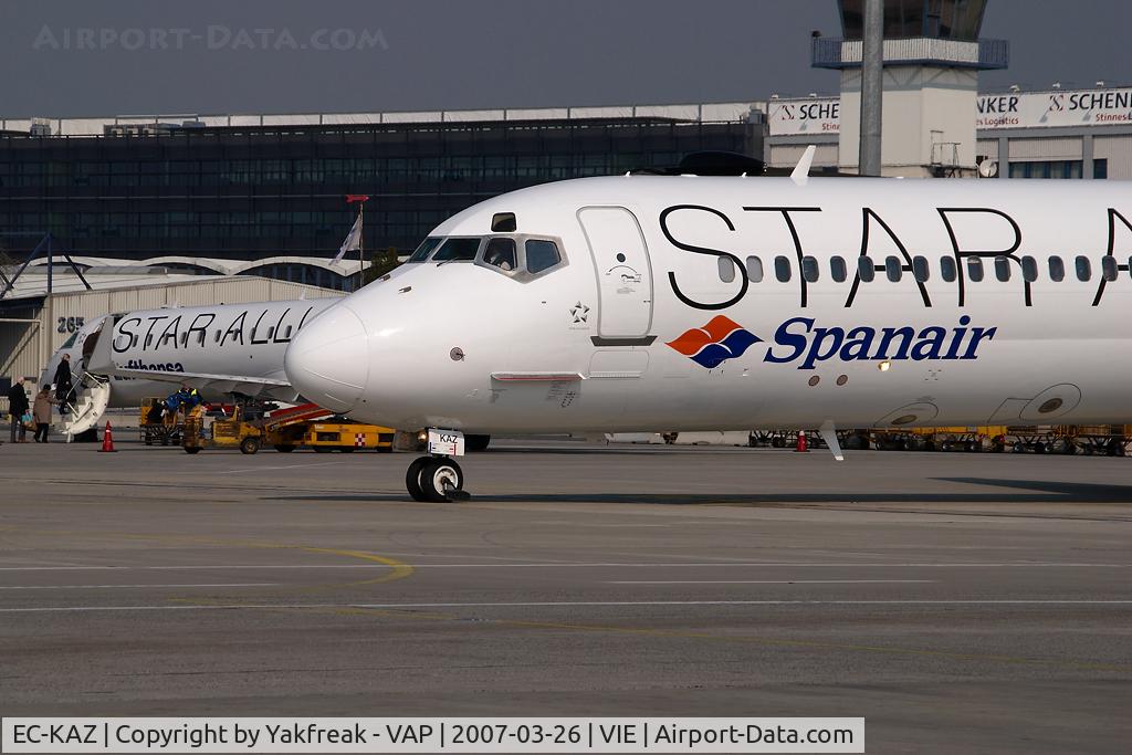 EC-KAZ, 1988 McDonnell Douglas MD-87 (DC-9-87) C/N 49614, Spanair MD87 in Star Alliance colors