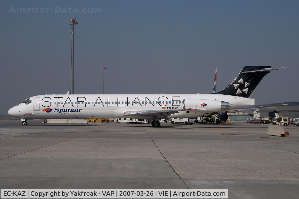 EC-KAZ, 1988 McDonnell Douglas MD-87 (DC-9-87) C/N 49614, Spanair MD87 in Star Alliance colors