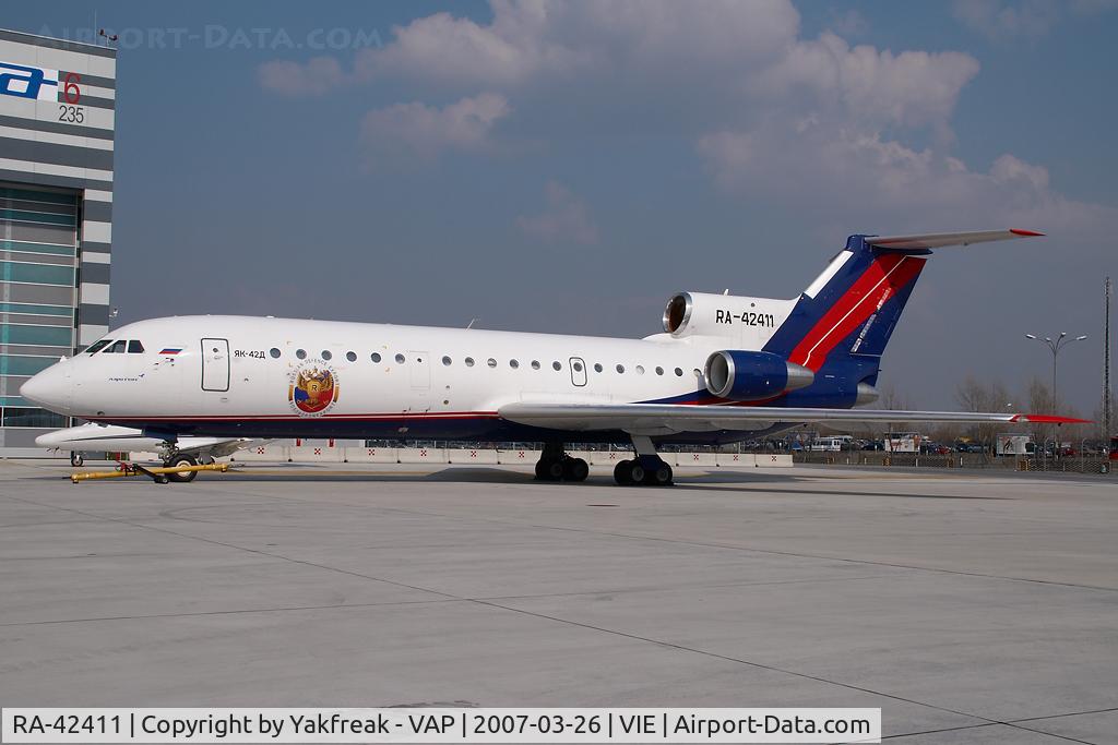 RA-42411, 1992 Yakovlev Yak-42D C/N 4520421219043, Aerorent Yakovlev 42