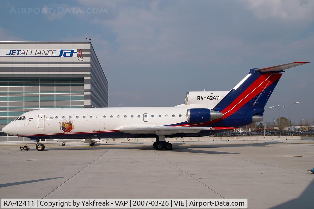 RA-42411, 1992 Yakovlev Yak-42D C/N 4520421219043, Aerorent Yakovlev 42