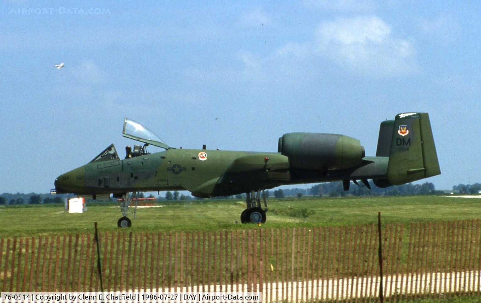 76-0514, 1976 Fairchild Republic A-10A Thunderbolt II C/N A10-0061, A-10A At the Dayton International Air Show