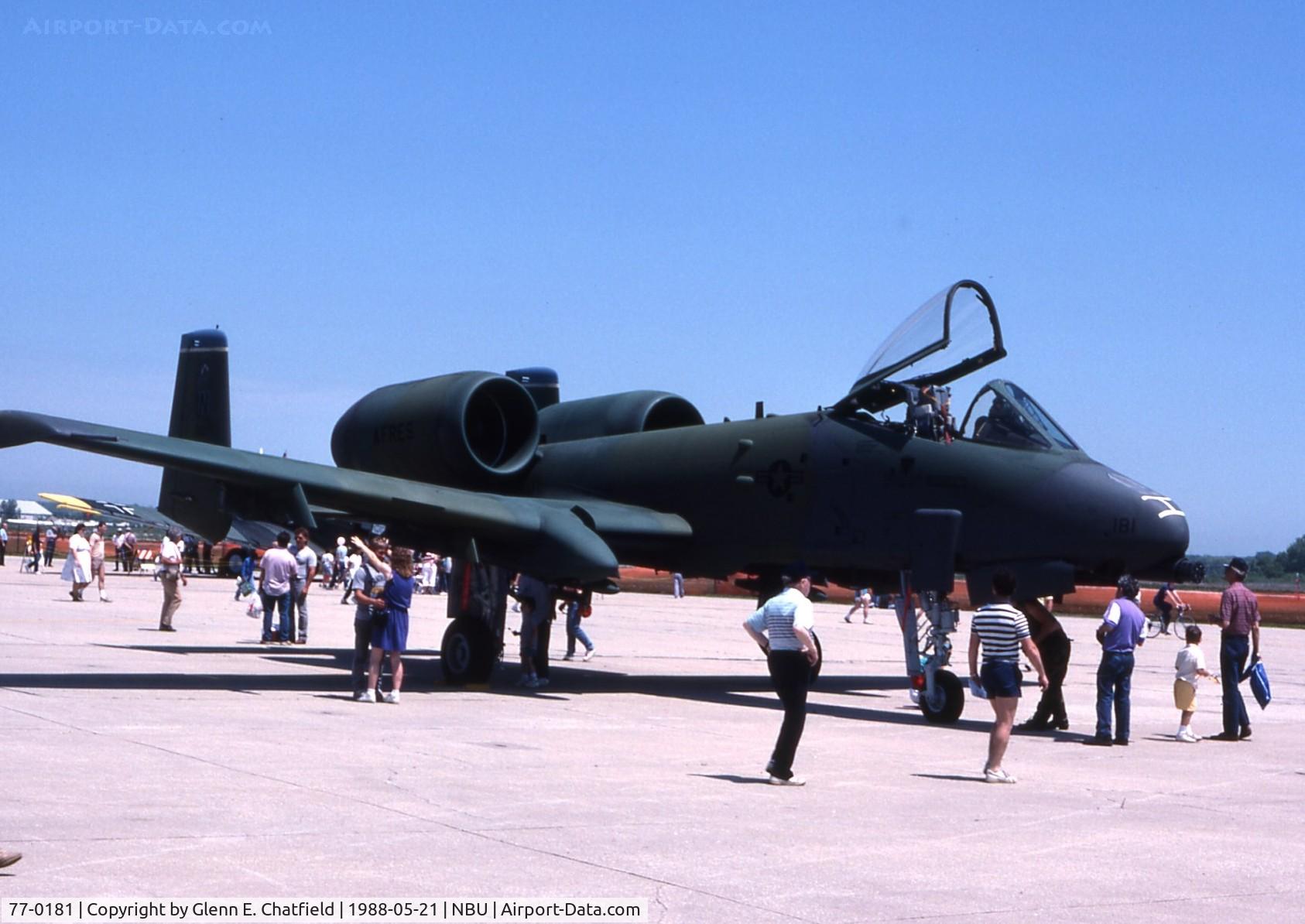 77-0181, 1977 Fairchild Republic A-10A Thunderbolt II C/N A10-0106, A-10A at the open house