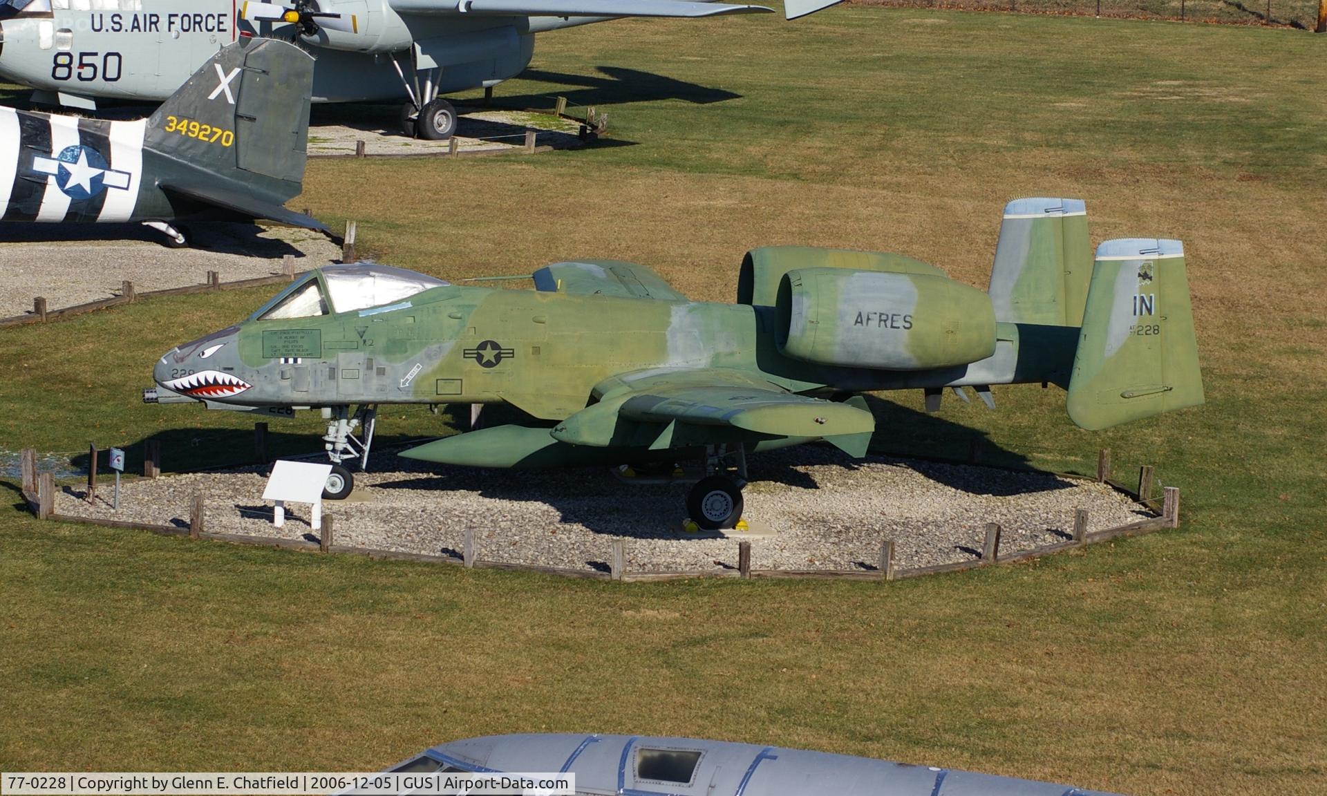 77-0228, 1977 Fairchild Republic A-10A Thunderbolt II C/N A10-0153, A-10A at Grissom AFB museum