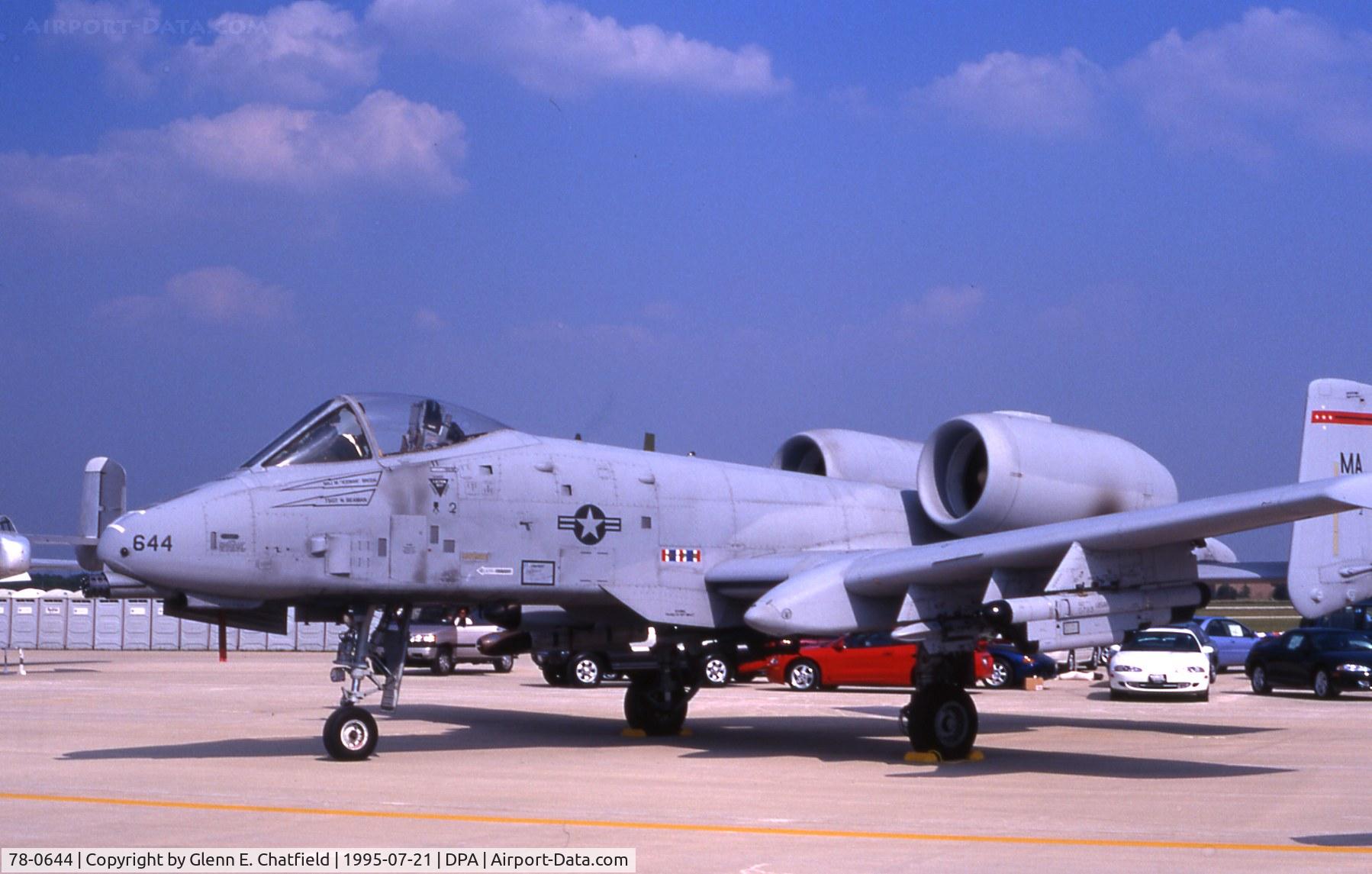 78-0644, 1978 Fairchild Republic A-10A Thunderbolt II C/N A10-0264, A-10A ramp display