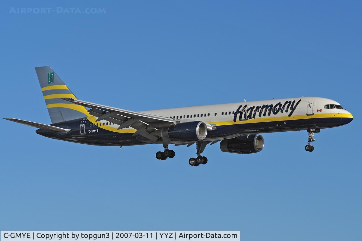 C-GMYE, 2001 Boeing 757-28A C/N 32449, Short final for RWY23.