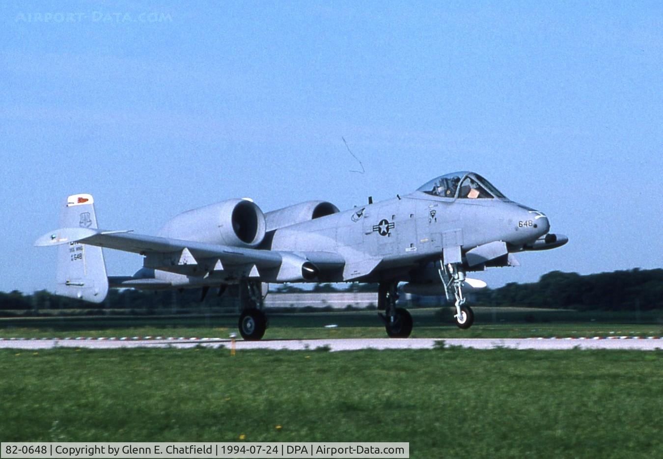 82-0648, 1982 Fairchild Republic A-10C Thunderbolt II C/N A10-0696, A-10A departing runway 1L