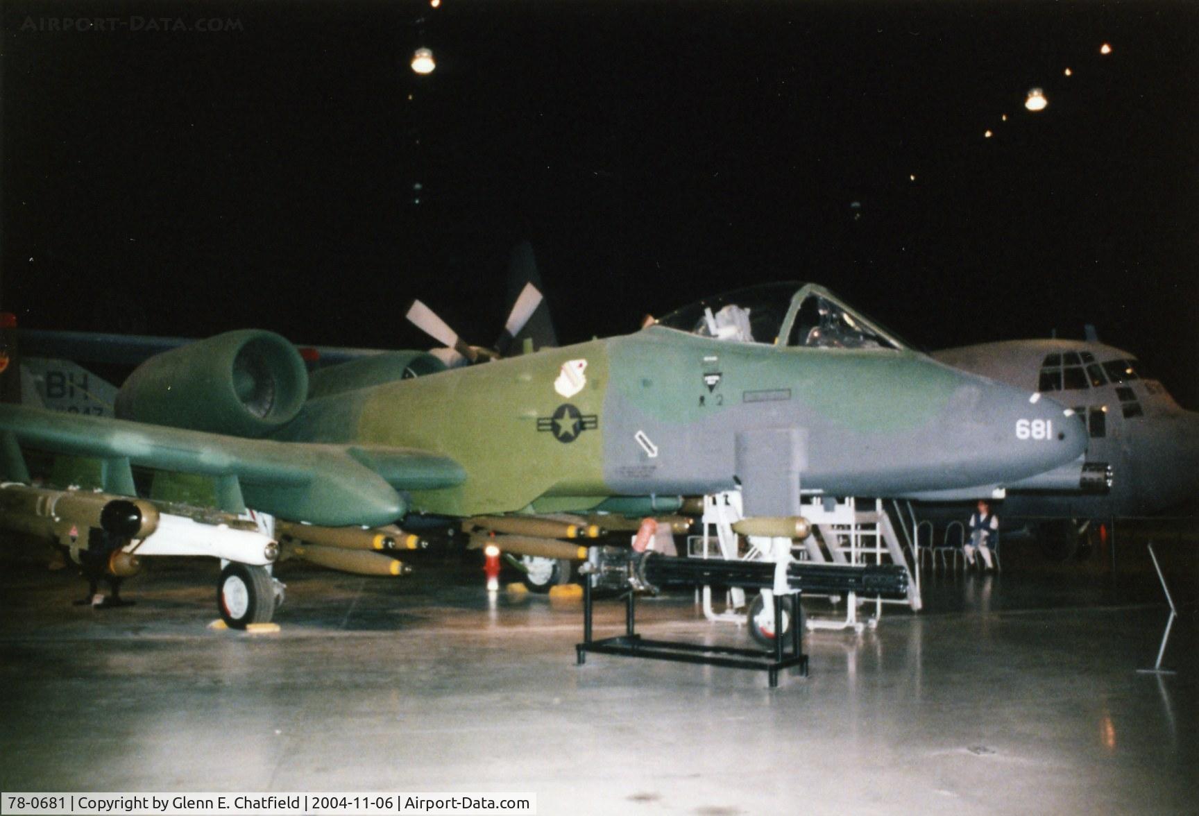 78-0681, 1978 Fairchild Republic A-10A Thunderbolt II C/N A10-0301, A-10A at the National Museum of the United States Air Force