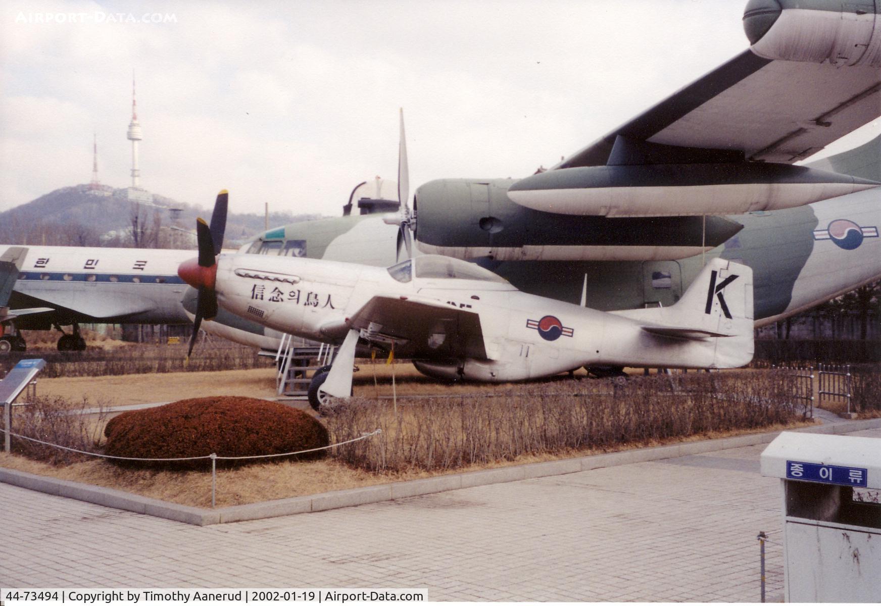 44-73494, 1944 North American P-51D Mustang C/N 122-39953, P-51D 44-73494 Korean War Museum, Seoul, Republic of South Korea