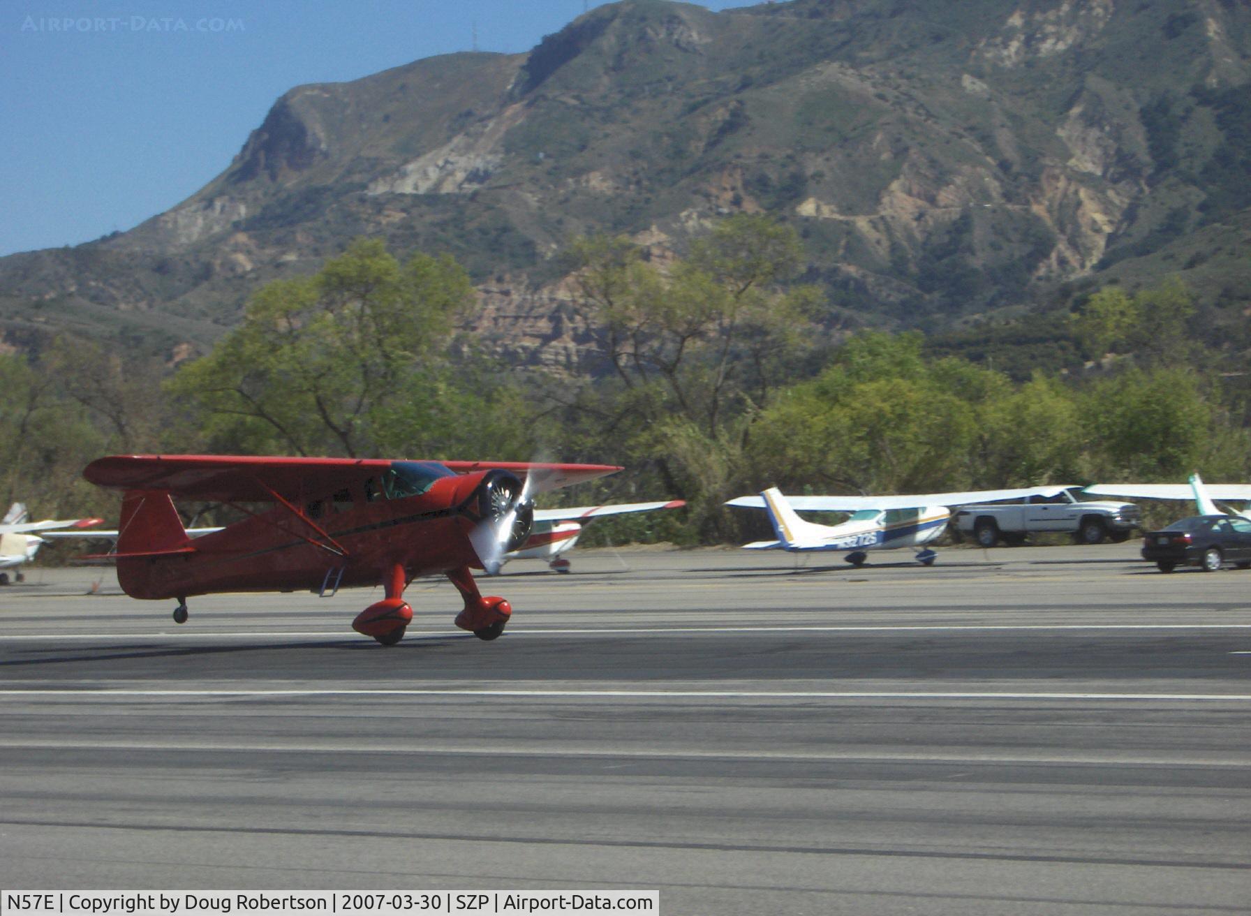 N57E, 1929 Howard Aircraft DGA-11 C/N 88, 1937 Howard DGA-11 CUSTOM, P&W R-985-N 450 Hp, takeoff roll rwy 22