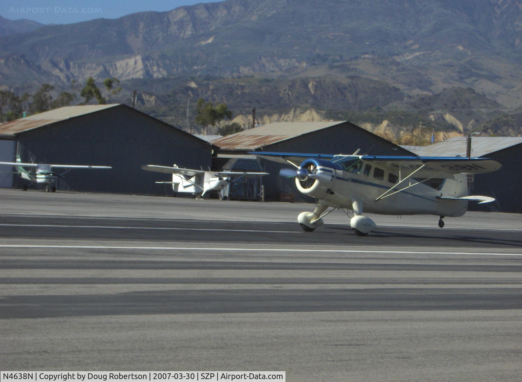 N4638N, 1944 Howard Aircraft DGA-15P C/N 1011, 1944 Howard DGA-15P P & W R985-AN Wasp Junior 450 Hp, landing roll Rwy 22