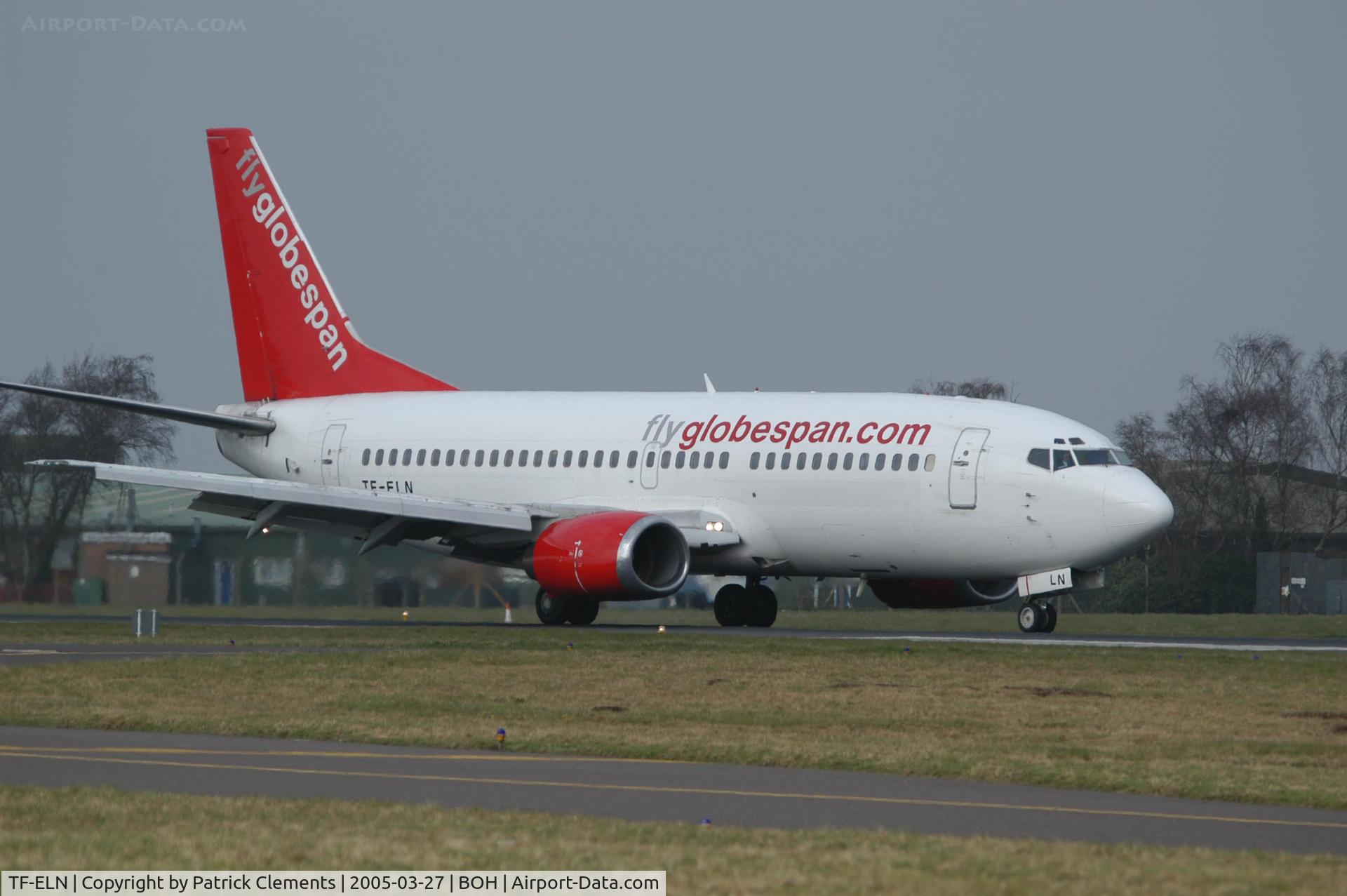 TF-ELN, 1987 Boeing 737-3Q8 C/N 23766, FLYGLOBESPAN BOEING 737