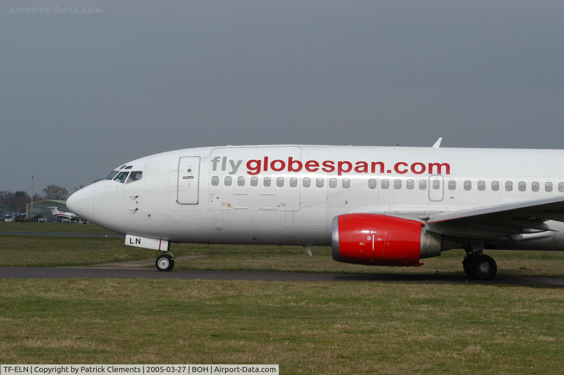 TF-ELN, 1987 Boeing 737-3Q8 C/N 23766, FLY GLOBESPAN 737 3Q8