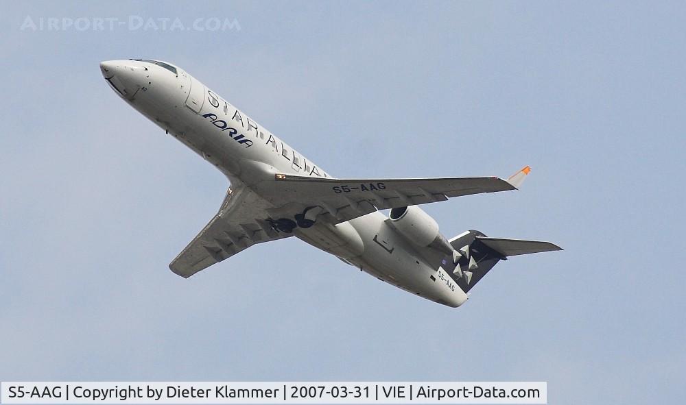 S5-AAG, 2000 Canadair CRJ-200LR (CL-600-2B19) C/N 7384, Adria CRJ 200 LR in color staralliance